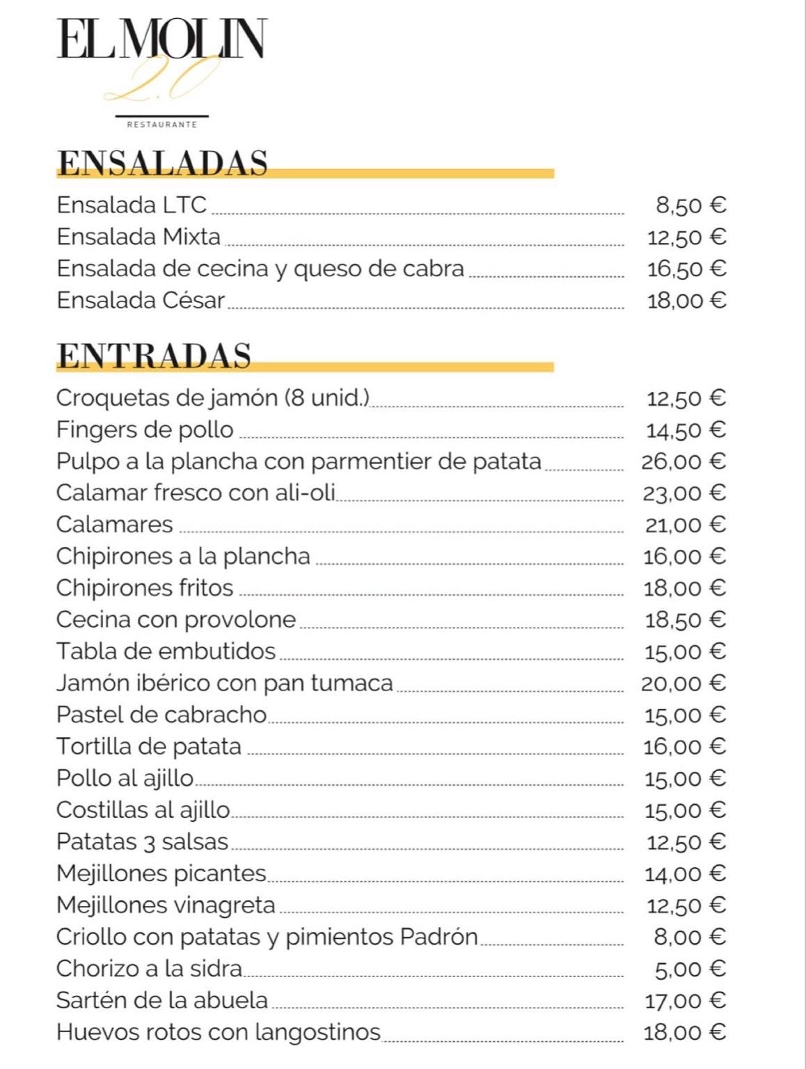 Carta comida 1