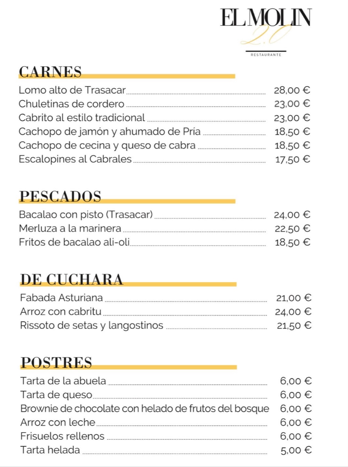Carta comida 2